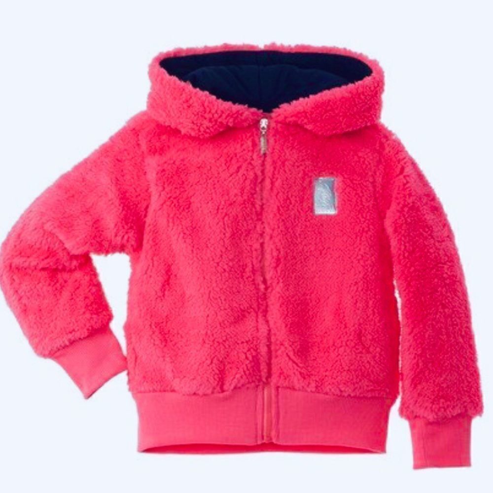 US POLO ASSN M(5-6) Fuzzy Pink Hoodie Sweatshirt
